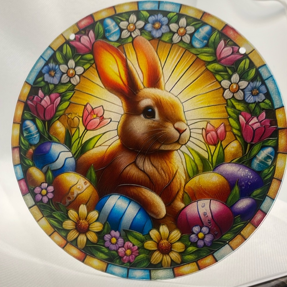 Suncatcher Acrylic Easter Bunny Eggs Decorative Gift